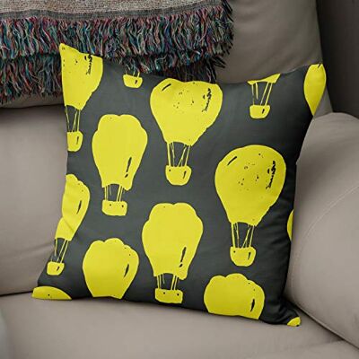 Bonamaison dekorativt kuddöverdrag neon gul & rök, prydnadskuddöverdrag, heminredning örngott för vardagsrum, soffa, sovrum, storlek: 43 x 43 cm designad och tillverkad i Turkiet Bonamaison dekorativt kuddöverdrag neon gul & rök, prydnadskuddöverdrag, heminredning örngott för vardagsrum, soffa, sovrum, storlek: 43 x 43 cm designad och tillverkad i Turkiet