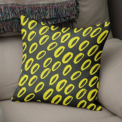 Bonamaison dekorativt kuddöverdrag neon gul & rök, prydnadskuddöverdrag, heminredning örngott för vardagsrum, soffa, sovrum, storlek: 43 x 43 cm designad och tillverkad i Turkiet Bonamaison dekorativt kuddöverdrag neon gul & rök, prydnadskuddöverdrag, heminredning örngott för vardagsrum, soffa, sovrum, storlek: 43 x 43 cm designad och tillverkad i Turkiet