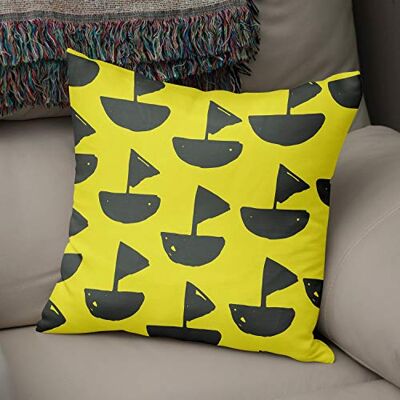 Bonamaison dekorativt kuddöverdrag neon gul & rök, prydnadskuddöverdrag, heminredning örngott för vardagsrum, soffa, sovrum, storlek: 43 x 43 cm designad och tillverkad i Turkiet Bonamaison dekorativt kuddöverdrag neon gul & rök, prydnadskuddöverdrag, heminredning örngott för vardagsrum, soffa, sovrum, storlek: 43 x 43 cm designad och tillverkad i Turkiet