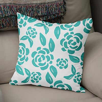 Bonamaison dekorativt kuddöverdrag turkos och vit, prydnadskuddöverdrag, heminredning örngott för vardagsrum, soffa, sovrum, storlek: 43 x 43 cm designad och tillverkad i Turkiet Bonamaison dekorativt kuddöverdrag turkos och vit, prydnadskuddöverdrag, heminredning örngott för vardagsrum, soffa, sovrum, storlek: 43 x 43 cm designad och tillverkad i Turkiet