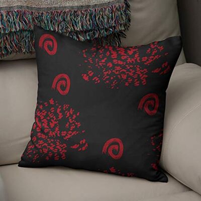 Bonamaison dekorativt kuddöverdrag röd & svart, prydnadskuddöverdrag, heminredning örngott för vardagsrum, soffa, sovrum, storlek: 43 x 43 cm – designad och tillverkad i Turkiet Bonamaison dekorativt kuddöverdrag röd & svart, prydnadskuddöverdrag, heminredning örngott för vardagsrum, soffa, sovrum, storlek: 43 x 43 cm – designad och tillverkad i Turkiet