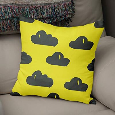 Bonamaison dekorativt kuddöverdrag neon gul & rök, prydnadskuddöverdrag, heminredning örngott för vardagsrum, soffa, sovrum, storlek: 43 x 43 cm designad och tillverkad i Turkiet Bonamaison dekorativt kuddöverdrag neon gul & rök, prydnadskuddöverdrag, heminredning örngott för vardagsrum, soffa, sovrum, storlek: 43 x 43 cm designad och tillverkad i Turkiet