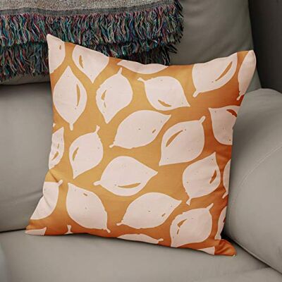 Bonamaison dekorativt kuddöverdrag orange och vitt, överdrag till prydnadskudde, heminredning kuddfodral för vardagsrum, soffa, sovrum, storlek: 43 x 43 cm designad och tillverkad i Turkiet Bonamaison dekorativt kuddöverdrag orange och vitt, överdrag till prydnadskudde, heminredning kuddfodral för vardagsrum, soffa, sovrum, storlek: 43 x 43 cm designad och tillverkad i Turkiet