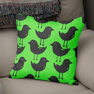 Bonamaison dekorativt kuddöverdrag neongrön och rök, prydnadskuddöverdrag, heminredning örngott för vardagsrum, soffa, sovrum, storlek: 43 x 43 cm designad och tillverkad i Turkiet Bonamaison dekorativt kuddöverdrag neongrön och rök, prydnadskuddöverdrag, heminredning örngott för vardagsrum, soffa, sovrum, storlek: 43 x 43 cm designad och tillverkad i Turkiet