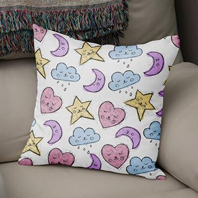 Bonamaison dekorativt kuddöverdrag slumpmässigt mönster, prydnadskuddöverdrag, heminredning örngott för vardagsrum, soffa, sovrum, storlek: 43 x 43 cm – designad och tillverkad i Turkiet Bonamaison dekorativt kuddöverdrag slumpmässigt mönster, prydnadskuddöverdrag, heminredning örngott för vardagsrum, soffa, sovrum, storlek: 43 x 43 cm – designad och tillverkad i Turkiet