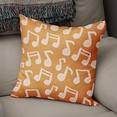 Bonamaison dekorativt kuddöverdrag orange och vitt, överdrag till prydnadskudde, heminredning kuddfodral för vardagsrum, soffa, sovrum, storlek: 43 x 43 cm designad och tillverkad i Turkiet Bonamaison dekorativt kuddöverdrag orange och vitt, överdrag till prydnadskudde, heminredning kuddfodral för vardagsrum, soffa, sovrum, storlek: 43 x 43 cm designad och tillverkad i Turkiet