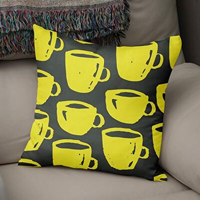 Bonamaison dekorativt kuddöverdrag neon gul & rök, prydnadskuddöverdrag, heminredning örngott för vardagsrum, soffa, sovrum, storlek: 43 x 43 cm designad och tillverkad i Turkiet Bonamaison dekorativt kuddöverdrag neon gul & rök, prydnadskuddöverdrag, heminredning örngott för vardagsrum, soffa, sovrum, storlek: 43 x 43 cm designad och tillverkad i Turkiet
