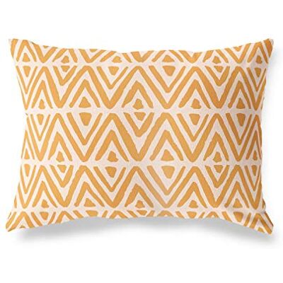 Bonamaison dekorativt kuddöverdrag, orange-Off vit prydnadskudde, heminredning örngott för vardagsrum, soffa, sovrum, storlek: 45 x 60 cm designad och tillverkad i Turkiet Bonamaison dekorativt kuddöverdrag, orange-Off vit prydnadskudde, heminredning örngott för vardagsrum, soffa, sovrum, storlek: 45 x 60 cm designad och tillverkad i Turkiet