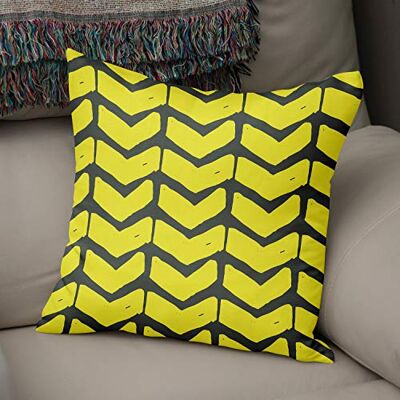 Bonamaison dekorativt kuddöverdrag neon gul & rök, prydnadskuddöverdrag, heminredning örngott för vardagsrum, soffa, sovrum, storlek: 43 x 43 cm designad och tillverkad i Turkiet Bonamaison dekorativt kuddöverdrag neon gul & rök, prydnadskuddöverdrag, heminredning örngott för vardagsrum, soffa, sovrum, storlek: 43 x 43 cm designad och tillverkad i Turkiet