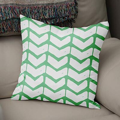 Bonamaison dekorativt kuddöverdrag bensingrönt och vitt, prydnadskuddöverdrag, heminredning örngott för vardagsrum, soffa, sovrum, storlek: 43 x 43 cm designad och tillverkad i Turkiet Bonamaison dekorativt kuddöverdrag bensingrönt och vitt, prydnadskuddöverdrag, heminredning örngott för vardagsrum, soffa, sovrum, storlek: 43 x 43 cm designad och tillverkad i Turkiet