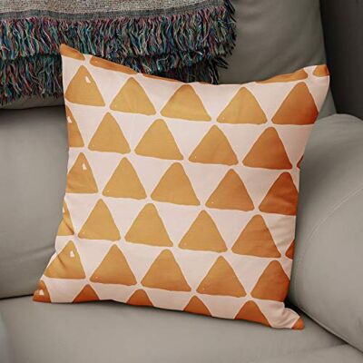 Bonamaison dekorativt kuddöverdrag orange och vitt, överdrag till prydnadskudde, heminredning kuddfodral för vardagsrum, soffa, sovrum, storlek: 43 x 43 cm designad och tillverkad i Turkiet Bonamaison dekorativt kuddöverdrag orange och vitt, överdrag till prydnadskudde, heminredning kuddfodral för vardagsrum, soffa, sovrum, storlek: 43 x 43 cm designad och tillverkad i Turkiet
