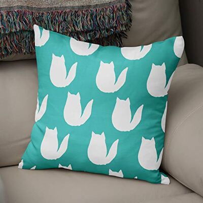 Bonamaison dekorativt kuddöverdrag turkos och vit, prydnadskuddöverdrag, heminredning örngott för vardagsrum, soffa, sovrum, storlek: 43 x 43 cm designad och tillverkad i Turkiet Bonamaison dekorativt kuddöverdrag turkos och vit, prydnadskuddöverdrag, heminredning örngott för vardagsrum, soffa, sovrum, storlek: 43 x 43 cm designad och tillverkad i Turkiet