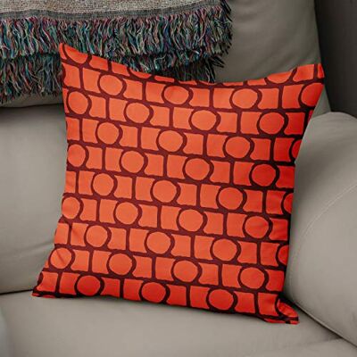 Bonamaison dekorativt kuddöverdrag orange Bordeux prydnadskuddöverdrag, heminredning örngott för vardagsrum, soffa, sovrum, storlek: 50 x 50 cm – designad och tillverkad i Turkiet Bonamaison dekorativt kuddöverdrag orange Bordeux prydnadskuddöverdrag, heminredning örngott för vardagsrum, soffa, sovrum, storlek: 50 x 50 cm – designad och tillverkad i Turkiet