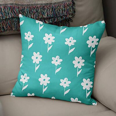 Bonamaison dekorativt kuddöverdrag turkos och vit, prydnadskuddöverdrag, heminredning örngott för vardagsrum, soffa, sovrum, storlek: 43 x 43 cm designad och tillverkad i Turkiet Bonamaison dekorativt kuddöverdrag turkos och vit, prydnadskuddöverdrag, heminredning örngott för vardagsrum, soffa, sovrum, storlek: 43 x 43 cm designad och tillverkad i Turkiet