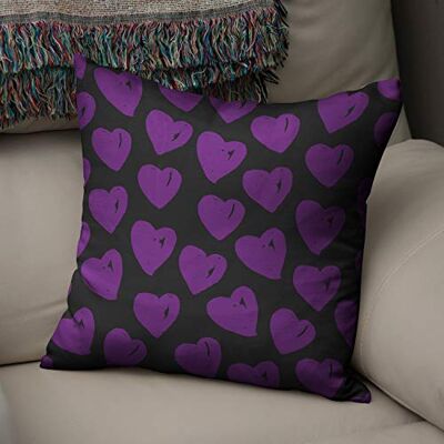 Bonamaison dekorativt kuddöverdrag lila och svart, prydnadskuddöverdrag, heminredning örngott för vardagsrum, soffa, sovrum, storlek: 43 x 43 cm Designad och tillverkad i Turkiet Bonamaison dekorativt kuddöverdrag lila och svart, prydnadskuddöverdrag, heminredning örngott för vardagsrum, soffa, sovrum, storlek: 43 x 43 cm Designad och tillverkad i Turkiet