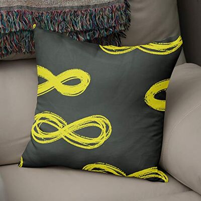 Bonamaison dekorativt kuddöverdrag neon gul & rök, prydnadskuddöverdrag, heminredning örngott för vardagsrum, soffa, sovrum, storlek: 43 x 43 cm designad och tillverkad i Turkiet Bonamaison dekorativt kuddöverdrag neon gul & rök, prydnadskuddöverdrag, heminredning örngott för vardagsrum, soffa, sovrum, storlek: 43 x 43 cm designad och tillverkad i Turkiet