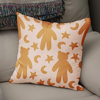 Bonamaison dekorativt kuddöverdrag orange, off-white prydnadskuddöverdrag, heminredning örngott för vardagsrum, soffa, sovrum, storlek: 50 x 50 cm – designad och tillverkad i Turkiet Bonamaison dekorativt kuddöverdrag orange, off-white prydnadskuddöverdrag, heminredning örngott för vardagsrum, soffa, sovrum, storlek: 50 x 50 cm – designad och tillverkad i Turkiet