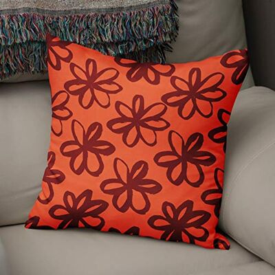 Bonamaison dekorativt kuddöverdrag orange Bordeux prydnadskuddöverdrag, heminredning örngott för vardagsrum, soffa, sovrum, storlek: 50 x 50 cm – designad och tillverkad i Turkiet Bonamaison dekorativt kuddöverdrag orange Bordeux prydnadskuddöverdrag, heminredning örngott för vardagsrum, soffa, sovrum, storlek: 50 x 50 cm – designad och tillverkad i Turkiet