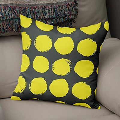 Bonamaison dekorativt kuddöverdrag neon gul & rök, prydnadskuddöverdrag, heminredning örngott för vardagsrum, soffa, sovrum, storlek: 43 x 43 cm designad och tillverkad i Turkiet Bonamaison dekorativt kuddöverdrag neon gul & rök, prydnadskuddöverdrag, heminredning örngott för vardagsrum, soffa, sovrum, storlek: 43 x 43 cm designad och tillverkad i Turkiet