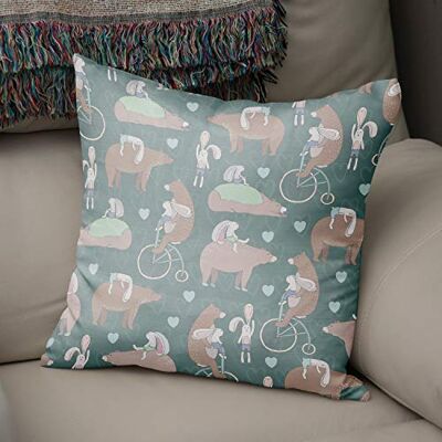 Bonamaison dekorativt kuddöverdrag slumpmässigt mönster, prydnadskuddöverdrag, heminredning örngott för vardagsrum, soffa, sovrum, storlek: 43 x 43 cm – designad och tillverkad i Turkiet Bonamaison dekorativt kuddöverdrag slumpmässigt mönster, prydnadskuddöverdrag, heminredning örngott för vardagsrum, soffa, sovrum, storlek: 43 x 43 cm – designad och tillverkad i Turkiet
