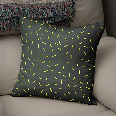 Bonamaison dekorativt kuddöverdrag neon gul & rök, prydnadskuddöverdrag, heminredning örngott för vardagsrum, soffa, sovrum, storlek: 43 x 43 cm designad och tillverkad i Turkiet Bonamaison dekorativt kuddöverdrag neon gul & rök, prydnadskuddöverdrag, heminredning örngott för vardagsrum, soffa, sovrum, storlek: 43 x 43 cm designad och tillverkad i Turkiet