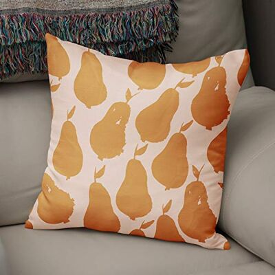 Bonamaison dekorativt kuddöverdrag orange och vitt, överdrag till prydnadskudde, heminredning kuddfodral för vardagsrum, soffa, sovrum, storlek: 43 x 43 cm designad och tillverkad i Turkiet Bonamaison dekorativt kuddöverdrag orange och vitt, överdrag till prydnadskudde, heminredning kuddfodral för vardagsrum, soffa, sovrum, storlek: 43 x 43 cm designad och tillverkad i Turkiet