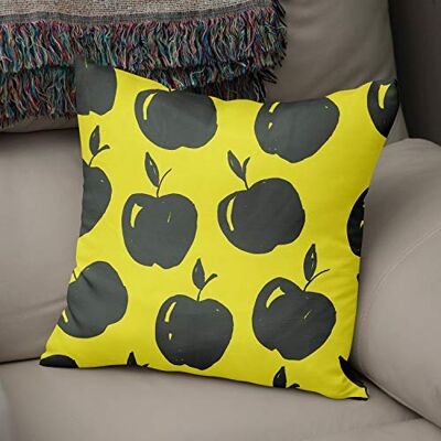 Bonamaison dekorativt kuddöverdrag neon gul & rök, prydnadskuddöverdrag, heminredning örngott för vardagsrum, soffa, sovrum, storlek: 43 x 43 cm designad och tillverkad i Turkiet Bonamaison dekorativt kuddöverdrag neon gul & rök, prydnadskuddöverdrag, heminredning örngott för vardagsrum, soffa, sovrum, storlek: 43 x 43 cm designad och tillverkad i Turkiet