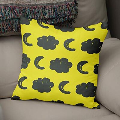 Bonamaison dekorativt kuddöverdrag neon gul & rök, prydnadskuddöverdrag, heminredning örngott för vardagsrum, soffa, sovrum, storlek: 43 x 43 cm designad och tillverkad i Turkiet Bonamaison dekorativt kuddöverdrag neon gul & rök, prydnadskuddöverdrag, heminredning örngott för vardagsrum, soffa, sovrum, storlek: 43 x 43 cm designad och tillverkad i Turkiet