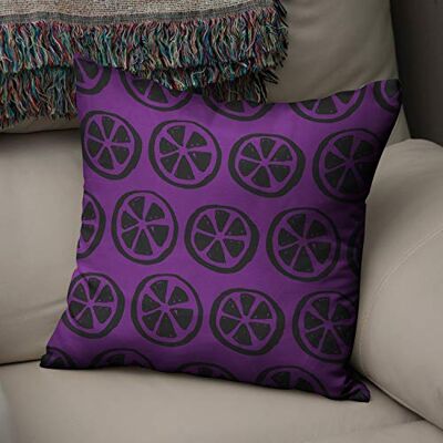 Bonamaison dekorativt kuddöverdrag lila och svart, prydnadskuddöverdrag, heminredning örngott för vardagsrum, soffa, sovrum, storlek: 43 x 43 cm Designad och tillverkad i Turkiet Bonamaison dekorativt kuddöverdrag lila och svart, prydnadskuddöverdrag, heminredning örngott för vardagsrum, soffa, sovrum, storlek: 43 x 43 cm Designad och tillverkad i Turkiet