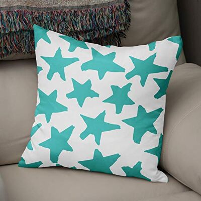 Bonamaison dekorativt kuddöverdrag turkos och vit, prydnadskuddöverdrag, heminredning örngott för vardagsrum, soffa, sovrum, storlek: 43 x 43 cm designad och tillverkad i Turkiet Bonamaison dekorativt kuddöverdrag turkos och vit, prydnadskuddöverdrag, heminredning örngott för vardagsrum, soffa, sovrum, storlek: 43 x 43 cm designad och tillverkad i Turkiet