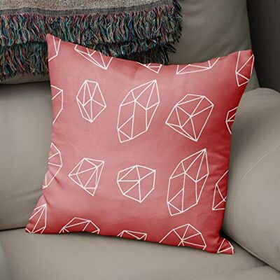 Bonamaison dekorativt kuddöverdrag slumpmässigt mönster, prydnadskuddöverdrag, heminredning örngott för vardagsrum, soffa, sovrum, storlek: 43 x 43 cm – designad och tillverkad i Turkiet Bonamaison dekorativt kuddöverdrag slumpmässigt mönster, prydnadskuddöverdrag, heminredning örngott för vardagsrum, soffa, sovrum, storlek: 43 x 43 cm – designad och tillverkad i Turkiet