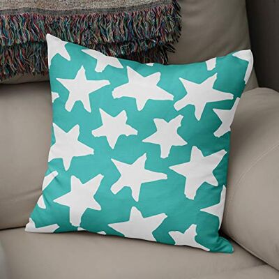 Bonamaison dekorativt kuddöverdrag turkos och vit, prydnadskuddöverdrag, heminredning örngott för vardagsrum, soffa, sovrum, storlek: 43 x 43 cm designad och tillverkad i Turkiet Bonamaison dekorativt kuddöverdrag turkos och vit, prydnadskuddöverdrag, heminredning örngott för vardagsrum, soffa, sovrum, storlek: 43 x 43 cm designad och tillverkad i Turkiet