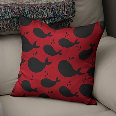 Bonamaison dekorativt kuddöverdrag röd & svart, prydnadskuddöverdrag, heminredning örngott för vardagsrum, soffa, sovrum, storlek: 43 x 43 cm – designad och tillverkad i Turkiet Bonamaison dekorativt kuddöverdrag röd & svart, prydnadskuddöverdrag, heminredning örngott för vardagsrum, soffa, sovrum, storlek: 43 x 43 cm – designad och tillverkad i Turkiet