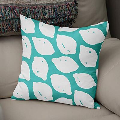 Bonamaison dekorativt kuddöverdrag turkos och vit, prydnadskuddöverdrag, heminredning örngott för vardagsrum, soffa, sovrum, storlek: 43 x 43 cm designad och tillverkad i Turkiet Bonamaison dekorativt kuddöverdrag turkos och vit, prydnadskuddöverdrag, heminredning örngott för vardagsrum, soffa, sovrum, storlek: 43 x 43 cm designad och tillverkad i Turkiet