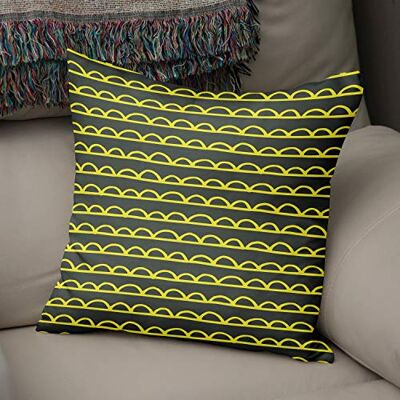 Bonamaison dekorativt kuddöverdrag neon gul & rök, prydnadskuddöverdrag, heminredning örngott för vardagsrum, soffa, sovrum, storlek: 43 x 43 cm designad och tillverkad i Turkiet Bonamaison dekorativt kuddöverdrag neon gul & rök, prydnadskuddöverdrag, heminredning örngott för vardagsrum, soffa, sovrum, storlek: 43 x 43 cm designad och tillverkad i Turkiet
