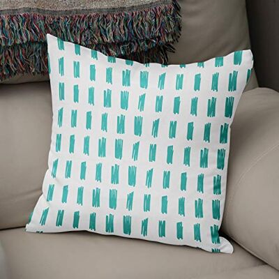 Bonamaison dekorativt kuddöverdrag turkos och vit, prydnadskuddöverdrag, heminredning örngott för vardagsrum, soffa, sovrum, storlek: 43 x 43 cm designad och tillverkad i Turkiet Bonamaison dekorativt kuddöverdrag turkos och vit, prydnadskuddöverdrag, heminredning örngott för vardagsrum, soffa, sovrum, storlek: 43 x 43 cm designad och tillverkad i Turkiet