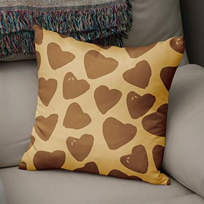 Bonamaison dekorativt kuddöverdrag bruna toner, kuddöverdrag för prydnadskudde, heminredning kuddfodral för vardagsrum, soffa, sovrum, storlek: 43 x 43 cm – designad och tillverkad i Turkiet Bonamaison dekorativt kuddöverdrag bruna toner, kuddöverdrag för prydnadskudde, heminredning kuddfodral för vardagsrum, soffa, sovrum, storlek: 43 x 43 cm – designad och tillverkad i Turkiet