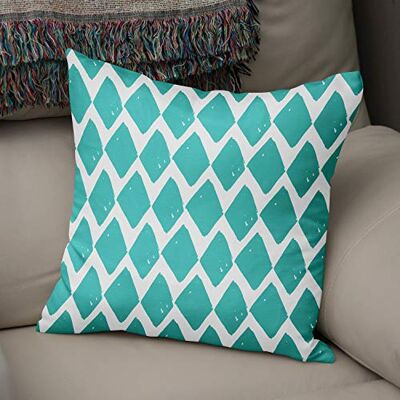 Bonamaison dekorativt kuddöverdrag turkos och vit, prydnadskuddöverdrag, heminredning örngott för vardagsrum, soffa, sovrum, storlek: 43 x 43 cm designad och tillverkad i Turkiet Bonamaison dekorativt kuddöverdrag turkos och vit, prydnadskuddöverdrag, heminredning örngott för vardagsrum, soffa, sovrum, storlek: 43 x 43 cm designad och tillverkad i Turkiet