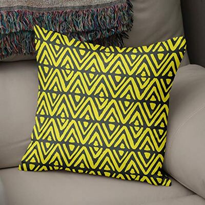 Bonamaison dekorativt kuddöverdrag neon gul & rök, prydnadskuddöverdrag, heminredning örngott för vardagsrum, soffa, sovrum, storlek: 43 x 43 cm designad och tillverkad i Turkiet Bonamaison dekorativt kuddöverdrag neon gul & rök, prydnadskuddöverdrag, heminredning örngott för vardagsrum, soffa, sovrum, storlek: 43 x 43 cm designad och tillverkad i Turkiet