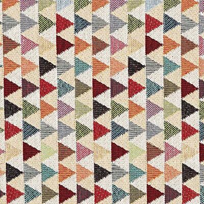 Kt KILOtela Klädsel tyg, Jacquard Gobelino, Klädsel, Kuddar, Soffa, Resistent, 100 cm Lång x 280 cm bred, Trianglar, Multifärg, Beige ─ 1 meter Kt KILOtela Klädsel tyg, Jacquard Gobelino, Klädsel, Kuddar, Soffa, Resistent, 100 cm Lång x 280 cm bred, Trianglar, Multifärg, Beige ─ 1 meter