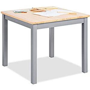 PINOLINO Barnbord 'Fenna', massivt furuträ, bordshöjd 51 cm, för barn från 2-7 år, grå och klarlackad PINOLINO Barnbord 'Fenna', massivt furuträ, bordshöjd 51 cm, för barn från 2-7 år, grå och klarlackad