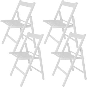 Aranaz S.L. MANUFACTURAS DE LA MADERA Hopfällbar stol, bokträ, vit, 43 x 47 x 79 Aranaz S.L. MANUFACTURAS DE LA MADERA Hopfällbar stol, bokträ, vit, 43 x 47 x 79