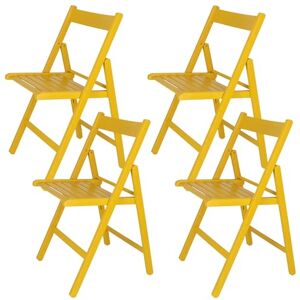 Aranaz S.L. MANUFACTURAS DE LA MADERA Hopfällbar stol, bokträ, gul, 43 x 47 x 79 Aranaz S.L. MANUFACTURAS DE LA MADERA Hopfällbar stol, bokträ, gul, 43 x 47 x 79