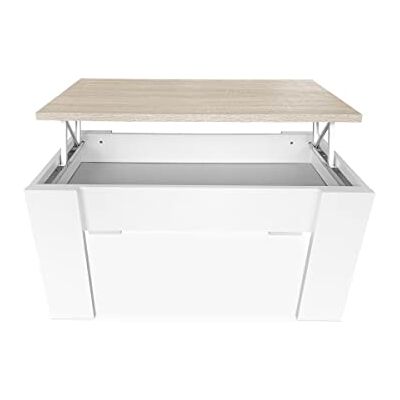Somnia Descanso Upphöjt soffbord, vardagsrum eller matsal, vit finish med Cambria-lock, mått: 90 cm (B) x 50 cm (höjd) x 46–57 cm (H) Somnia Descanso Upphöjt soffbord, vardagsrum eller matsal, vit finish med Cambria-lock, mått: 90 cm (B) x 50 cm (höjd) x 46–57 cm (H)