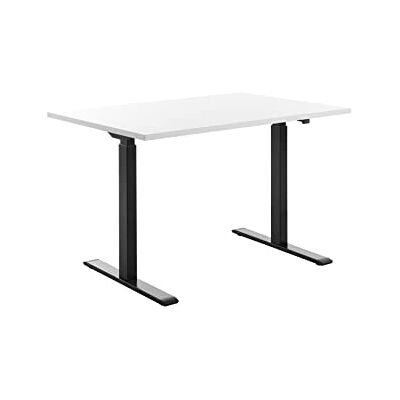 Topstar E-bord höjdjusterbart skrivbord, trä, svart/vit, 120 x 80 cm Topstar E-bord höjdjusterbart skrivbord, trä, svart/vit, 120 x 80 cm