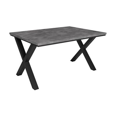 Skraut Home Matbord 6 Diners 140 Robust och stabil Tack vare sin struktur och massiva ben Perfekt för familjesammankomster Industriell stil (Gray) Skraut Home Matbord 6 Diners 140 Robust och stabil Tack vare sin struktur och massiva ben Perfekt för familjesammankomster Industriell stil (Gray)