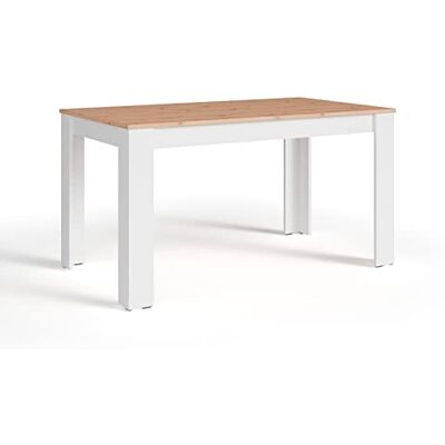 byLIVING matbord NORI/modernt köksbord i ekutseende/underrede melamin vit/stort bord/120 x 80, H 75 cm byLIVING matbord NORI/modernt köksbord i ekutseende/underrede melamin vit/stort bord/120 x 80, H 75 cm