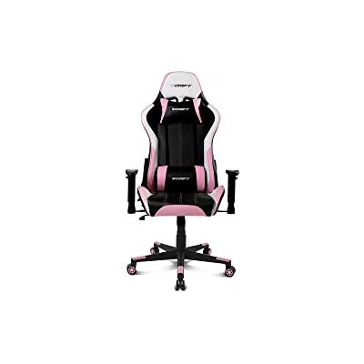 DRIFT GAMING DR175 -DR175PINK- Professionell spelstol, Konstläder, 2D Justerbara Armstöd, Kolvklass 4, Vridbar, Fjärilsmekanism, Lumbar och Cervikal Kudde, Svart/Vit/Rosa DRIFT GAMING DR175 -DR175PINK- Professionell spelstol, Konstläder, 2D Justerbara Armstöd, Kolvklass 4, Vridbar, Fjärilsmekanism, Lumbar och Cervikal Kudde, Svart/Vit/Rosa