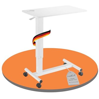 PureMounts ® Höjdjusterbart sidobord med gastryckfjäder, intergerad mugghållare, höjdjusterbart laptopbord, 71–106 cm, vitt PureMounts ® Höjdjusterbart sidobord med gastryckfjäder, intergerad mugghållare, höjdjusterbart laptopbord, 71–106 cm, vitt
