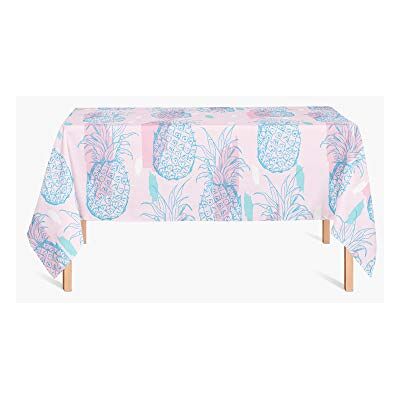 HYO Ananas-MR13 Mantel, Polyester Canvas Saten Fabric, Laminerad med Transparent Vinyl Lamine 250 gr, Multifärg, 145x240cm HYO Ananas-MR13 Mantel, Polyester Canvas Saten Fabric, Laminerad med Transparent Vinyl Lamine 250 gr, Multifärg, 145x240cm